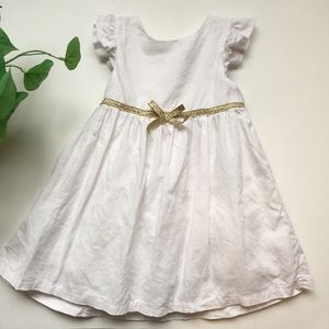 White Linen Camilla toddler dress 2T